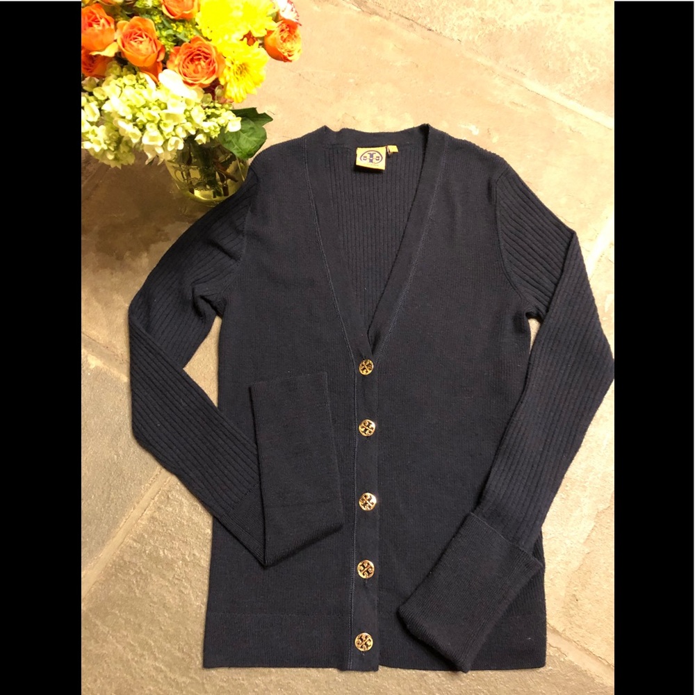 Tory Burch Merino Wool Simone Cardigan